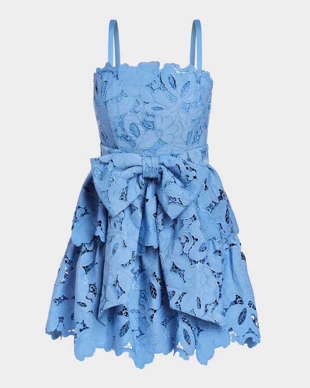 Vanessa Tiered Floral Lace Mini Dress